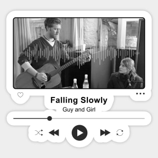 Falling Slowly Music Player Ilustrations Sticker